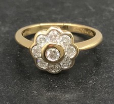 diamond cluster ring 18ct gold