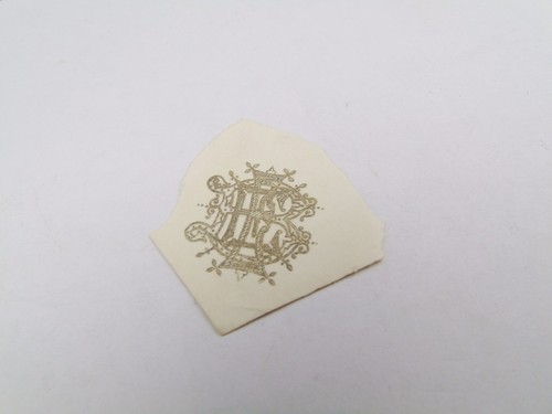 Antique initials embossed wax - embossed,