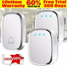 Wireless Doorbell Range Door Bells Waterproof Door Bell Cordless Indoor Battery 