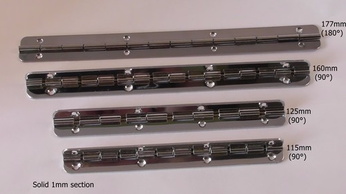 Chrome piano hinge range - chrome,