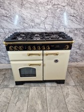 RANGEMASTER COOKER CLASSIC DELUXE RANGE COOKER 100CM DUAL FUEL IN CREAM AND GOLD