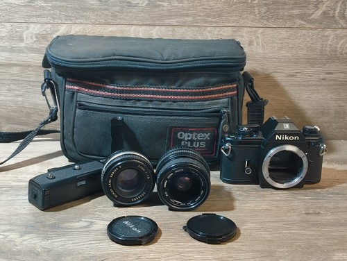 Nikon 35mm film slr camera - em,