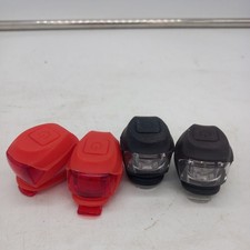 4x LED Clip On Light Flashing Safety Bike Walkers Scooters Wheelchairs Red Black