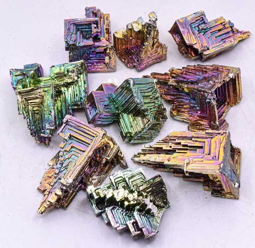 Rainbow bismuth crystal - bismuth,