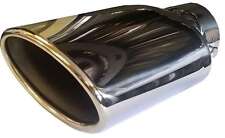For Citroen DS3 125X200MM OVAL EXHAUST TIP TAIL PIPE PIECE CHROME SCREW CLIP ON