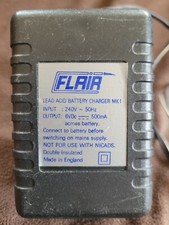 Flair Battery Charger Lead Acid Gel 6v Motorbike Motorcycle RC Boat Ship Tug etc