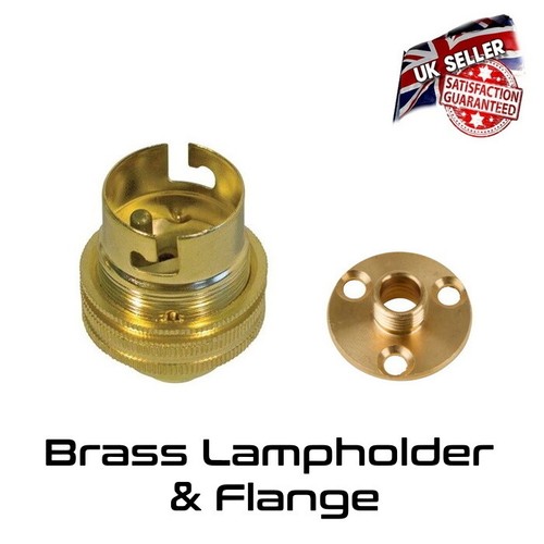 Brass lamp holder switched - brass, un
