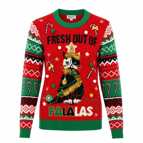 Ugly christmas sweater red - christmas, s