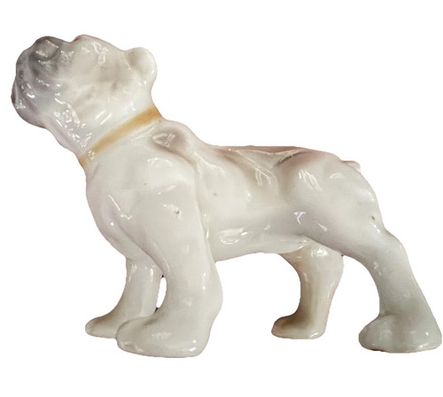 Porcelain dog bulldog statue - dog,