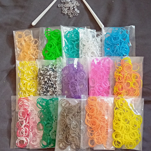 1500 mixed colour rubber loom - mixed,