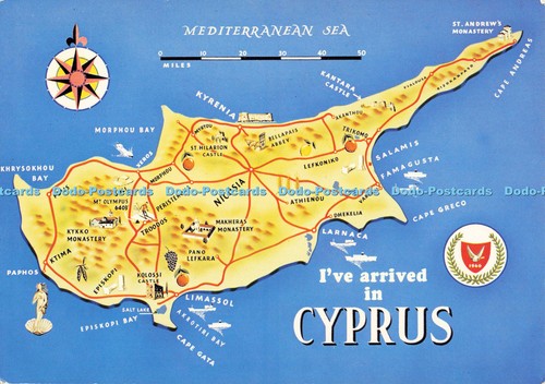 D138615 cyprus map - d138615, a