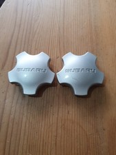 2x Genuine Subaru Impreza Alloy Wheel Centre Caps