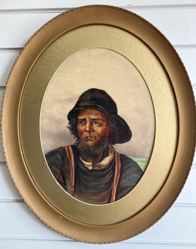 Antique oil painting victorian - antique,