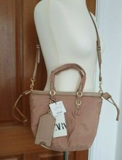 ZARA  BLUSH NYLON MINI TOTE