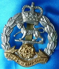 Royal Hampshire Regiment Cap Badge QC Bi-Metal Slider