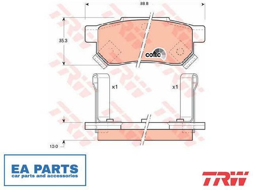 Brake pad set - pad, for
