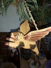 HANDMADE FLYING PIG WOODEN MOBILE
