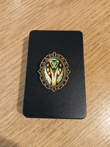 Serpent snake cobra brooch - snake,