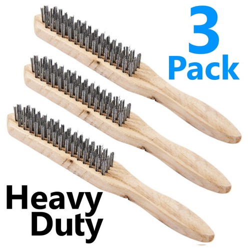Wire brush row rust - row,