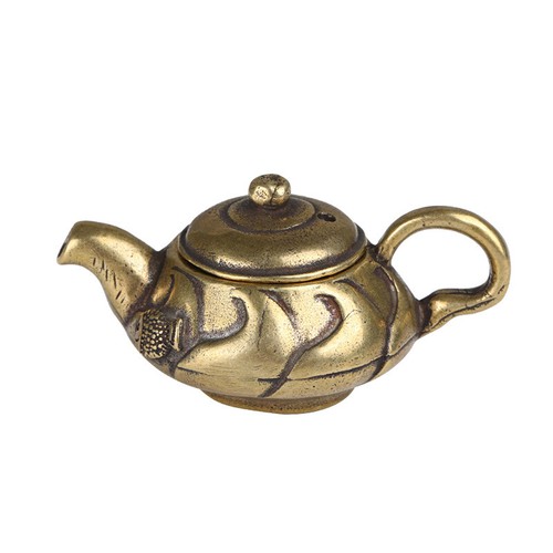 Brass small teapot ornaments - brass,