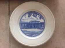 Vintage WEDGWOOD Blue & White Plate Bancroft Hall US Naval Academy USA NAVY b/w