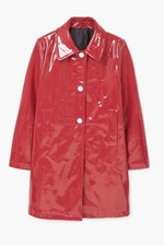 MANGO Red Vinyl Patent Trench