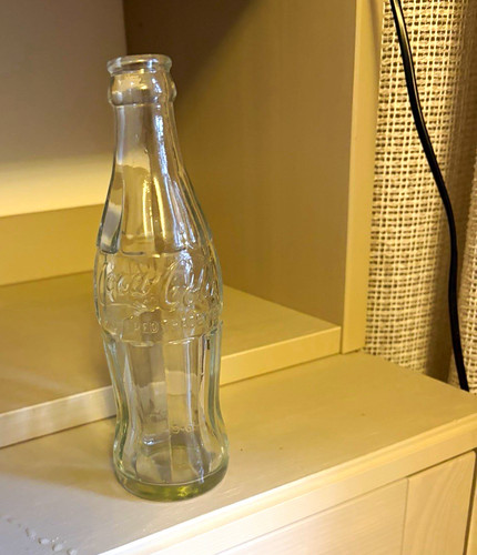 Coca cola embossed clear - clear, glass