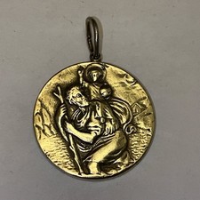 Antique bronze or brass Saint