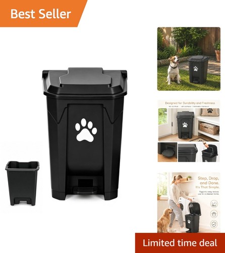 15l black dog - dog, waste