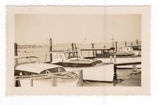 Vintage Photo Docked Boats
