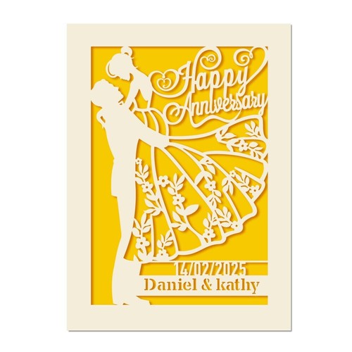 Personalised anniversary card - personalised,