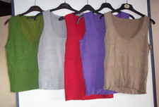 5 Ladies ATMOSPHERE Tank Top Jumpers UK14-Red Grey Green Purple Brown