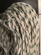 rope polyester double braid size 12mm length 40 metres white & green  New..