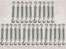  Hook & Hook Turnbuckles Galvanised Open Body Straining Screws from 6MM - 24MM