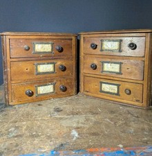 2 Vintage/antique wooden Apothecary/haderdashary drawers