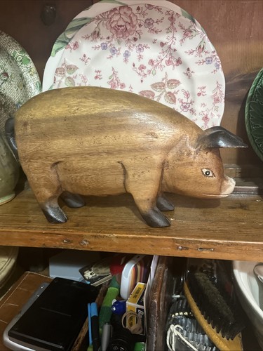 Large carved rustic primitive - carved,