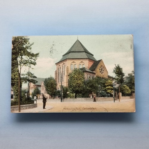 Leicester postcard 1908 city - postcard,
