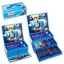 Thomas the Tank Engine 52pcs Kids Colouring Set Watercolour Felt Tip Pens Crayon