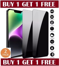 2 Pack Privacy Tempered Glass Screen Protector For iPhone 16 Pro 17 15 14 13 Air