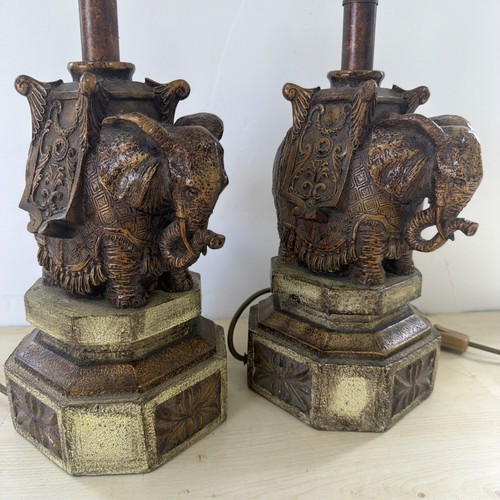 Vintage pair elephant table - vintage, of