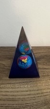 Lucite Resin Globe Pyramid