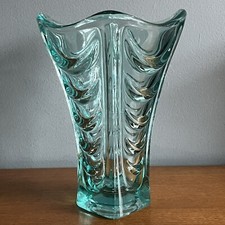 Vintage Czech Green Glass