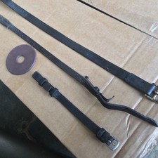 Spare Leather Tack Bundle- cheek piece one reins, neck strap/old stirrup leather