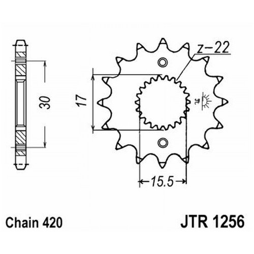 1256 z16 sprocket for - jt, honda