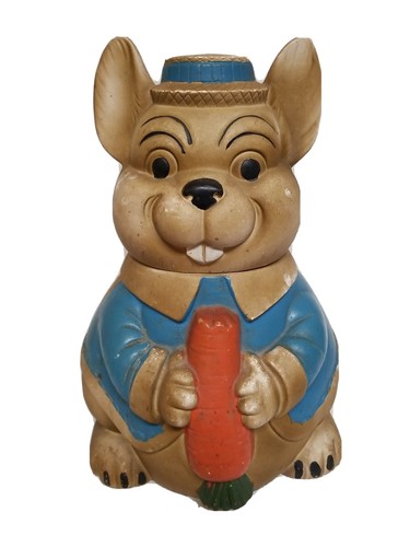Vintage rabbit cookie jar - rabbit,