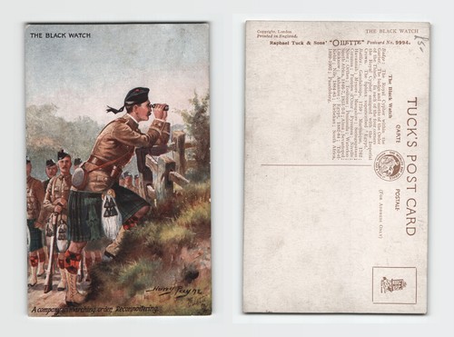 Postcard the black watch - black,