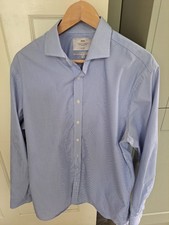 Hawes & Curtis Mens Shirts x 2 - Blue - 16.5 Slim Fit