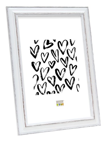 Wooden frame white with - in,