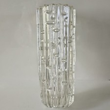 Czech Mid Century Modernist Clear Art Glass Vase Frantisek Vizner Sklo Union 