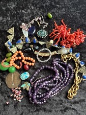 joblot antique victorian jewellery Amethyst Silver Agate A/f See Description